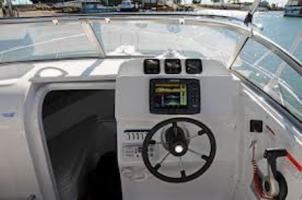 Curved boat cabin entry door