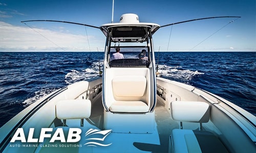 haines signature centre console boat windshield