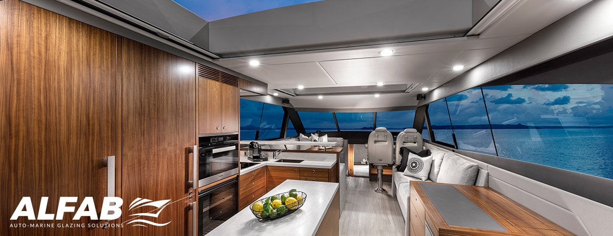 haines centre console boat windshield