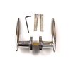 Narrow Backset & Striker Plate Lockset Stainless Steel