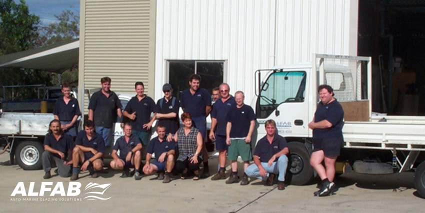 ALFAB marine glazing and fabrication team
